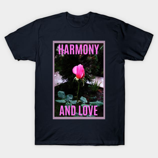 harmony with small pink rose T-Shirt by Alina